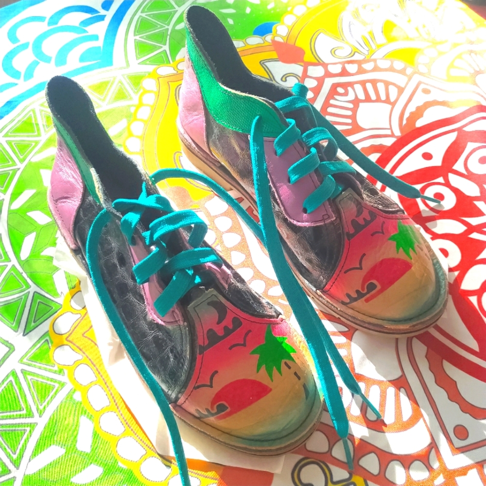 Unique Leather patchwork shoe 7